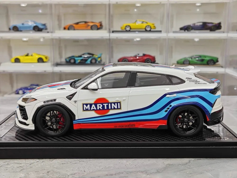 [VIP] 1:18 Lamborghini 2019 Urus Liberty Walk Martini Model Car Resin