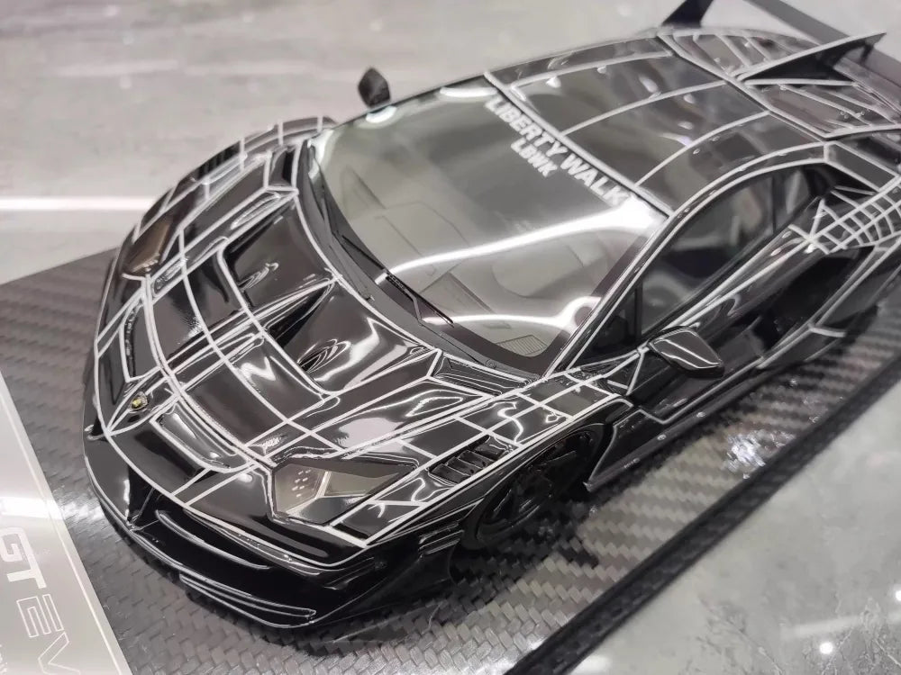 [VIP] 1:18 Lamborghini 2020 Aventador GT EVO Liberty Walk Black Model Car Resin