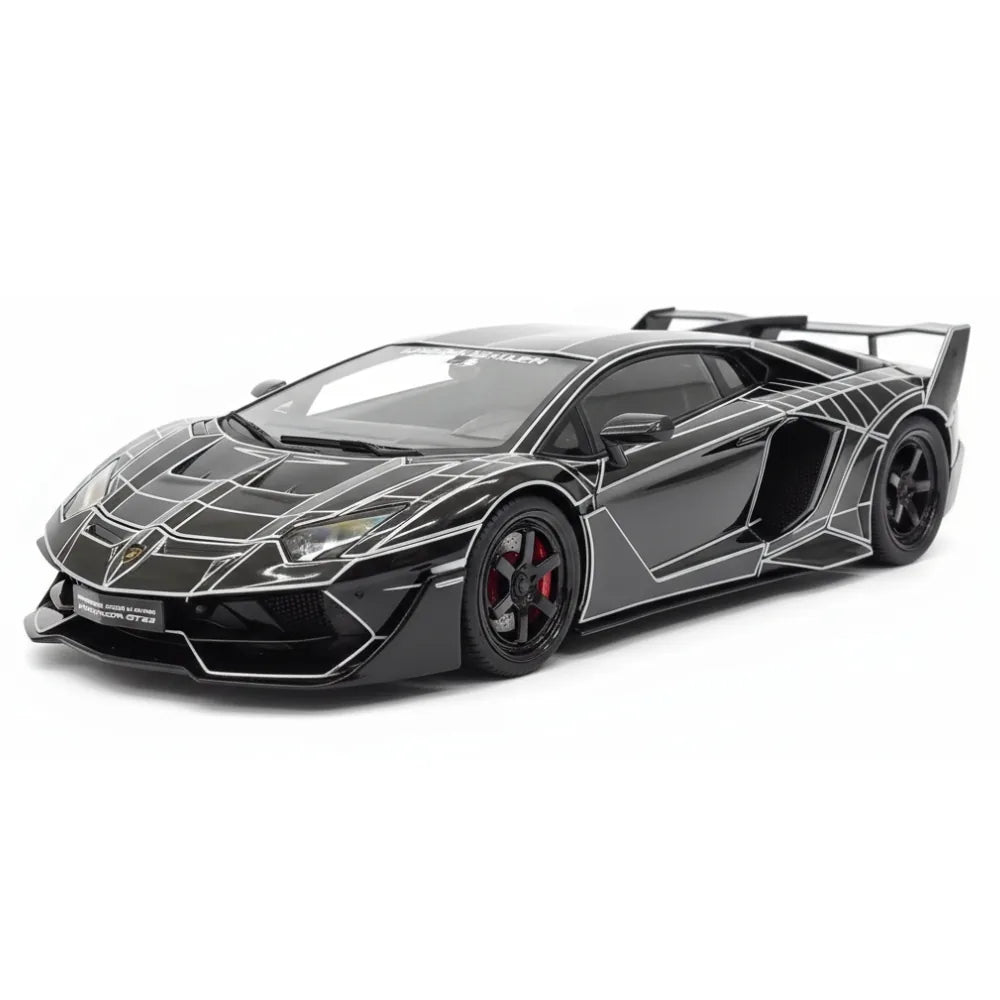[VIP] 1:18 Lamborghini 2020 Aventador GT EVO Liberty Walk noir voiture miniature Resin