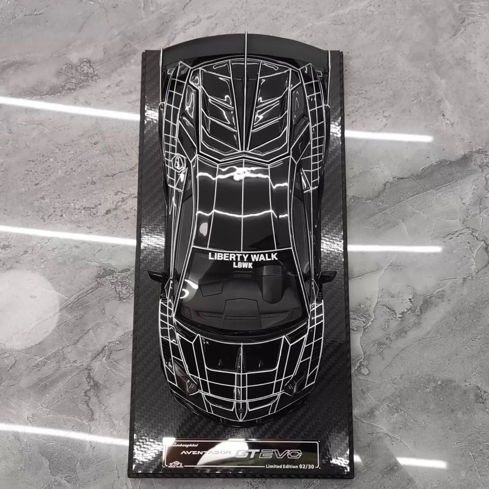 [VIP] 1:18 Lamborghini 2020 Aventador GT EVO Liberty Walk Black Model Car Resin