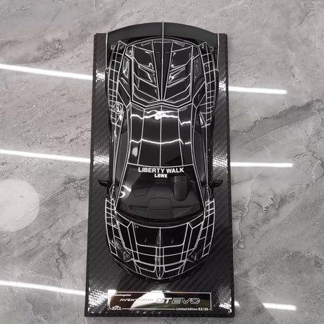 [VIP] 1:18 Lamborghini 2020 Aventador GT EVO Liberty Walk Black Model Car Resin