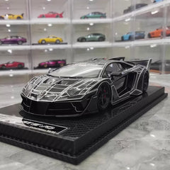 [VIP] 1:18 Lamborghini 2020 Aventador GT EVO Liberty Walk noir voiture miniature Resin