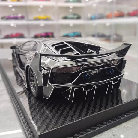 [VIP] 1:18 Lamborghini 2020 Aventador GT EVO Liberty Walk Black Model Car Resin