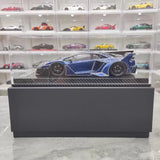 [VIP] 1:18 Lamborghini 2020 Aventador GT EVO Liberty Walk bleu voiture miniature Resin