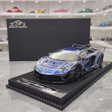 [VIP] 1:18 Lamborghini 2020 Aventador GT EVO Liberty Walk bleu voiture miniature Resin