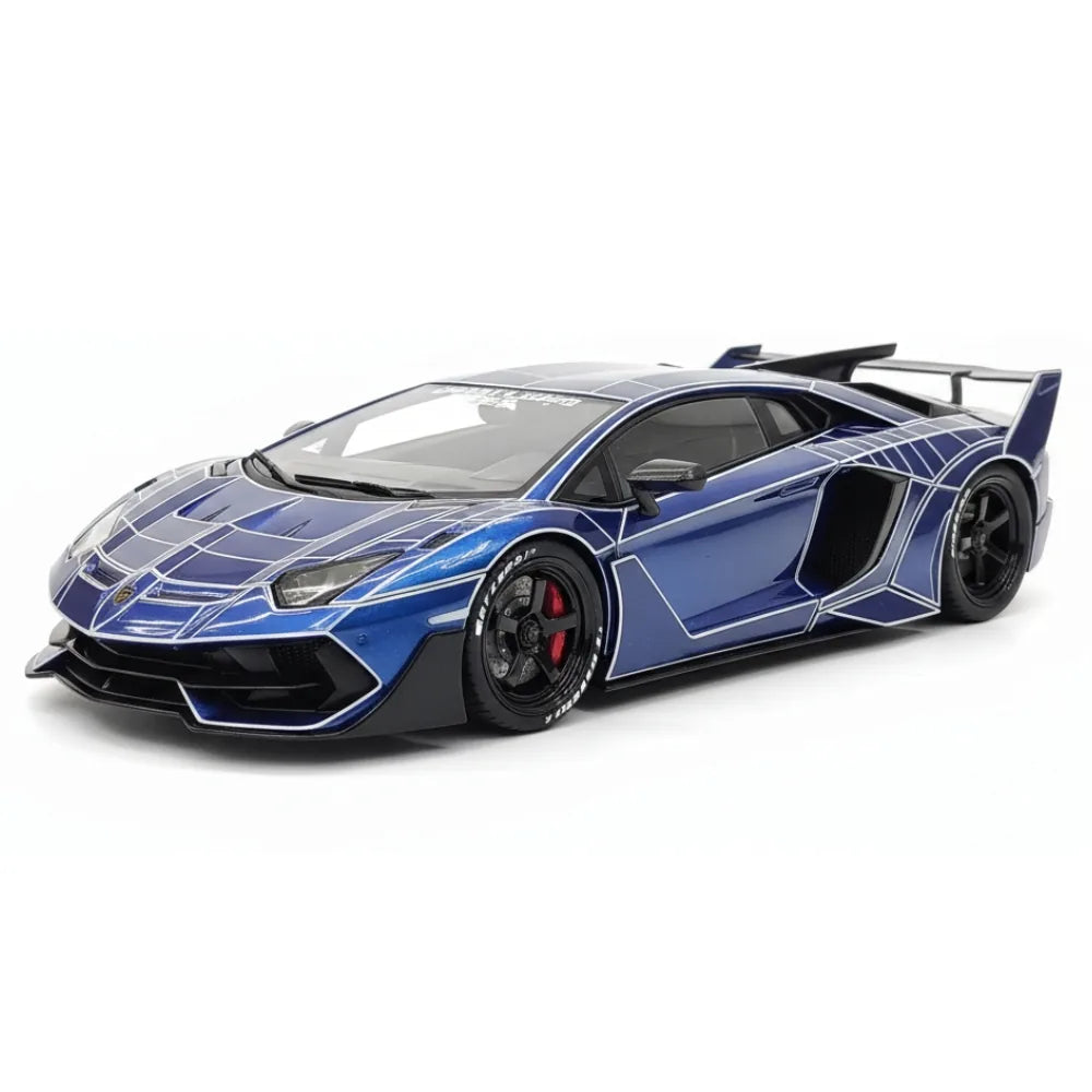 [VIP] 1:18 Lamborghini 2020 Aventador GT EVO Liberty Walk blu modellino di auto resina