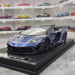 [VIP] 1:18 Lamborghini 2020 Aventador GT EVO Liberty Walk blu modellino di auto resina