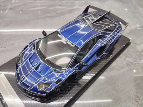 [VIP] 1:18 Lamborghini 2020 Aventador GT EVO Liberty Walk Blue Model Car Resin