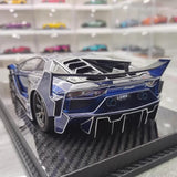 [VIP] 1:18 Lamborghini 2020 Aventador GT EVO Liberty Walk bleu voiture miniature Resin
