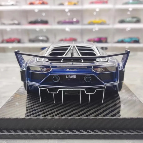 [VIP] 1:18 Lamborghini 2020 Aventador GT EVO Liberty Walk Blue Model Car Resin