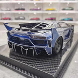 [VIP] 1:18 Lamborghini 2020 Aventador GT EVO Liberty Walk bleu voiture miniature Resin