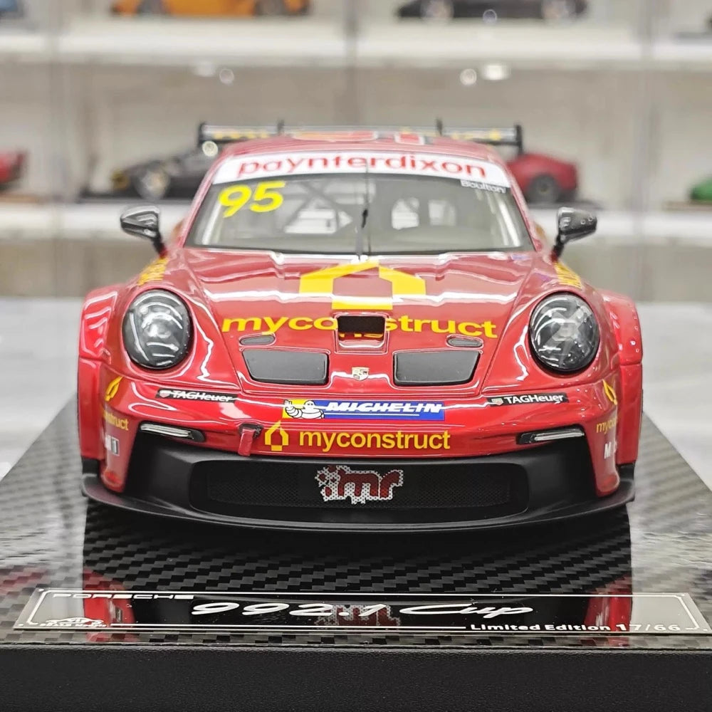 [VIP] 1:18 Porsche 2023 911 GT3 Cup #95 MyConstruct Racing Resin / Closed Body