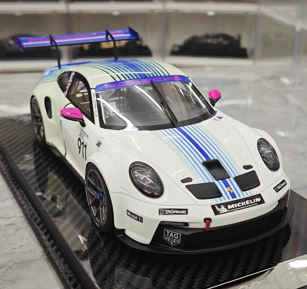[VIP] 1:18 Porsche 2023 911 GT3 Cup Martini Heritage Concept Livery Model Car Resin