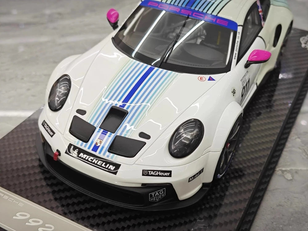 [VIP] 1:18 Porsche 2023 911 GT3 Cup Martini Heritage Concept Livery Model Car Resin