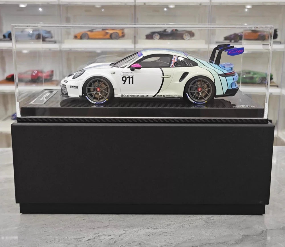 [VIP] 1:18 Porsche 2023 911 GT3 Cup Martini Heritage Concept Livery Model Car Resin