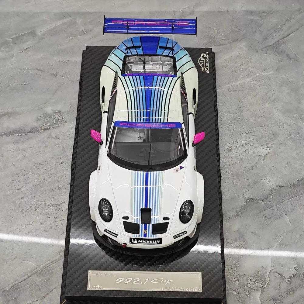 [VIP] 1:18 Porsche 2023 911 GT3 Cup Martini Heritage Concept Livery Model Car Resin