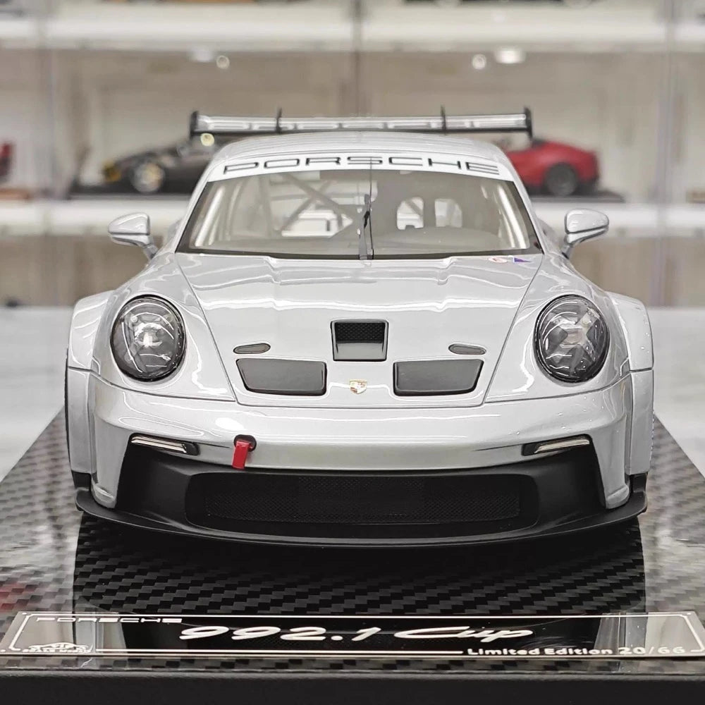 [VIP] 1:18 Porsche 2023 911 GT3 Cup Silver Model Car Resin