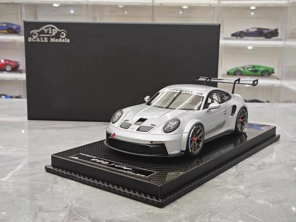 [VIP] 1:18 Porsche 2023 911 GT3 Cup Silver Model Car Resin