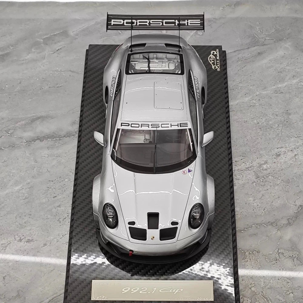 [VIP] 1:18 Porsche 2023 911 GT3 Cup Silver Model Car Resin