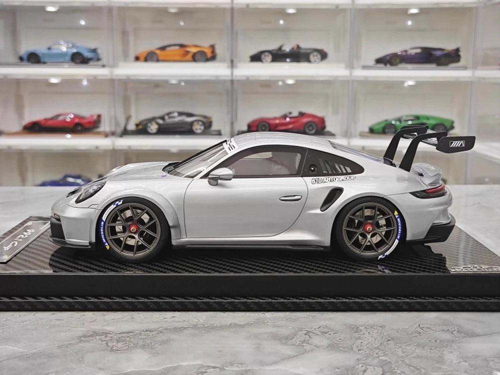 [VIP] 1:18 Porsche 2023 911 GT3 Cup Silver Model Car Resin