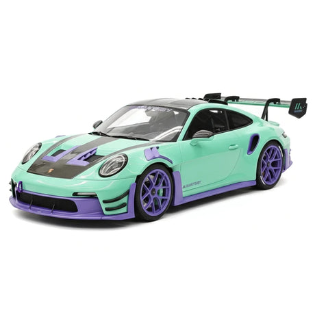[VIP] 1:18 Porsche 2023 911 GT3 RS Manthey Racing Tiffany Blue Model Car Resin