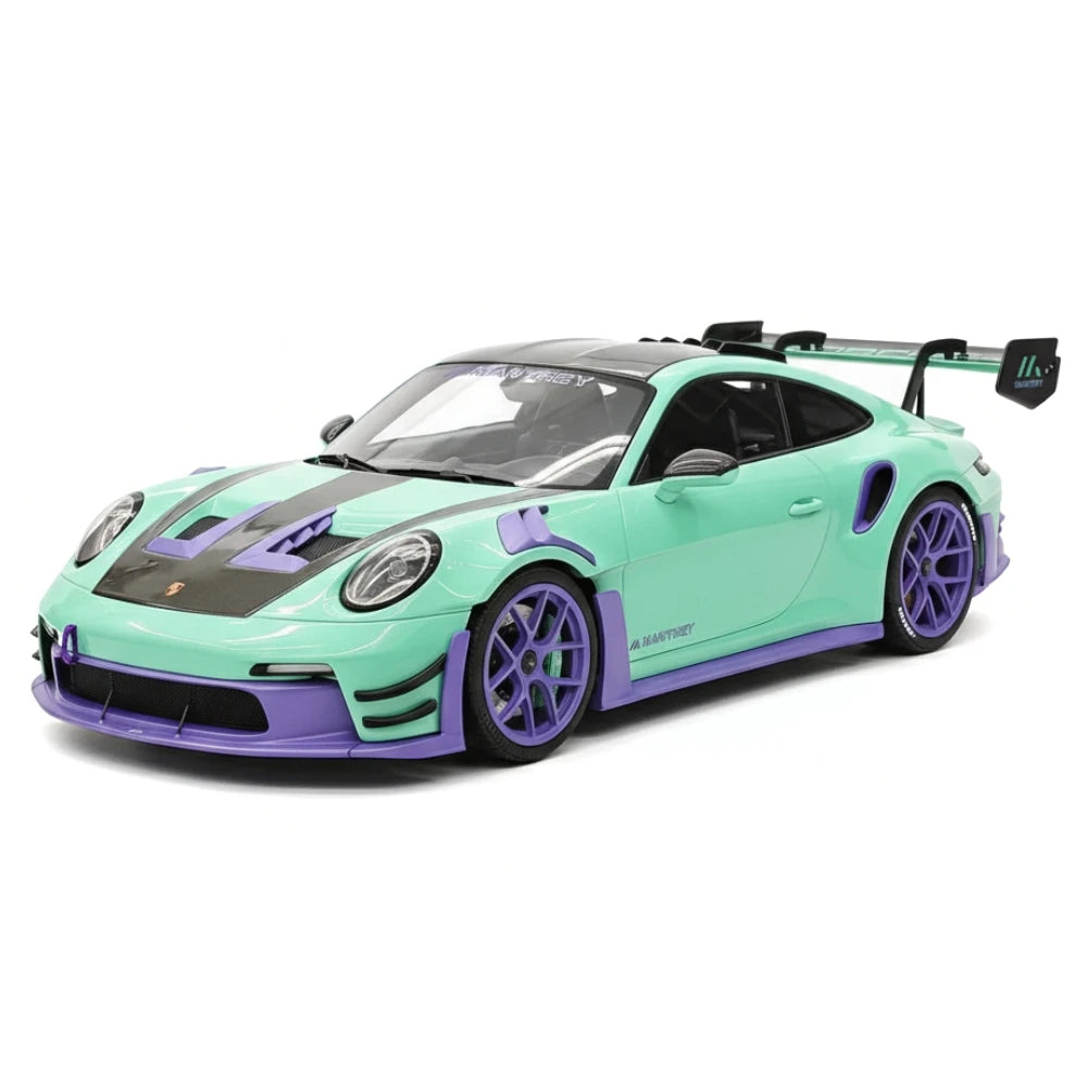 [VIP] 1:18 Porsche 2023 911 GT3 RS Manthey Racing Tiffany bleu voiture miniature Resin