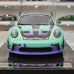 [VIP] 1:18 Porsche 2023 911 GT3 RS Manthey Racing Tiffany bleu voiture miniature Resin