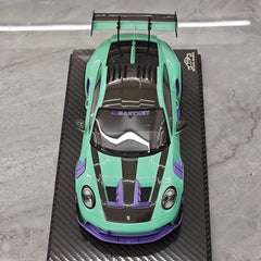 [VIP] 1:18 Porsche 2023 911 GT3 RS Manthey Racing Tiffany bleu voiture miniature Resin