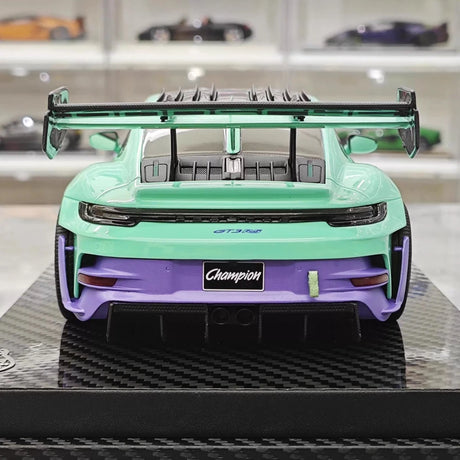 [VIP] 1:18 Porsche 2023 911 GT3 RS Manthey Racing Tiffany Blue Model Car Resin