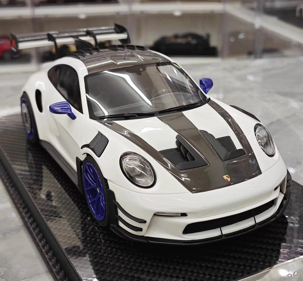 [VIP] 1:18 Porsche 2023 911 GT3 RS Manthey Racing White Model Car Resin