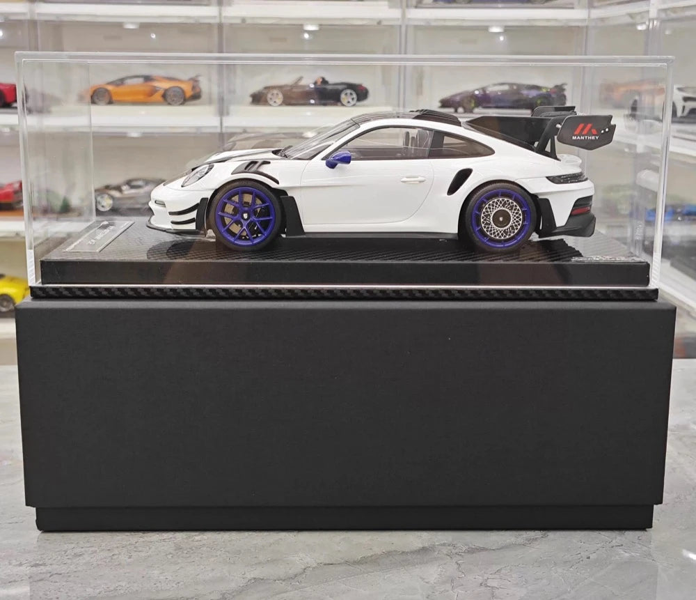 [VIP] 1:18 Porsche 2023 911 GT3 RS Manthey Racing White Model Car Resin
