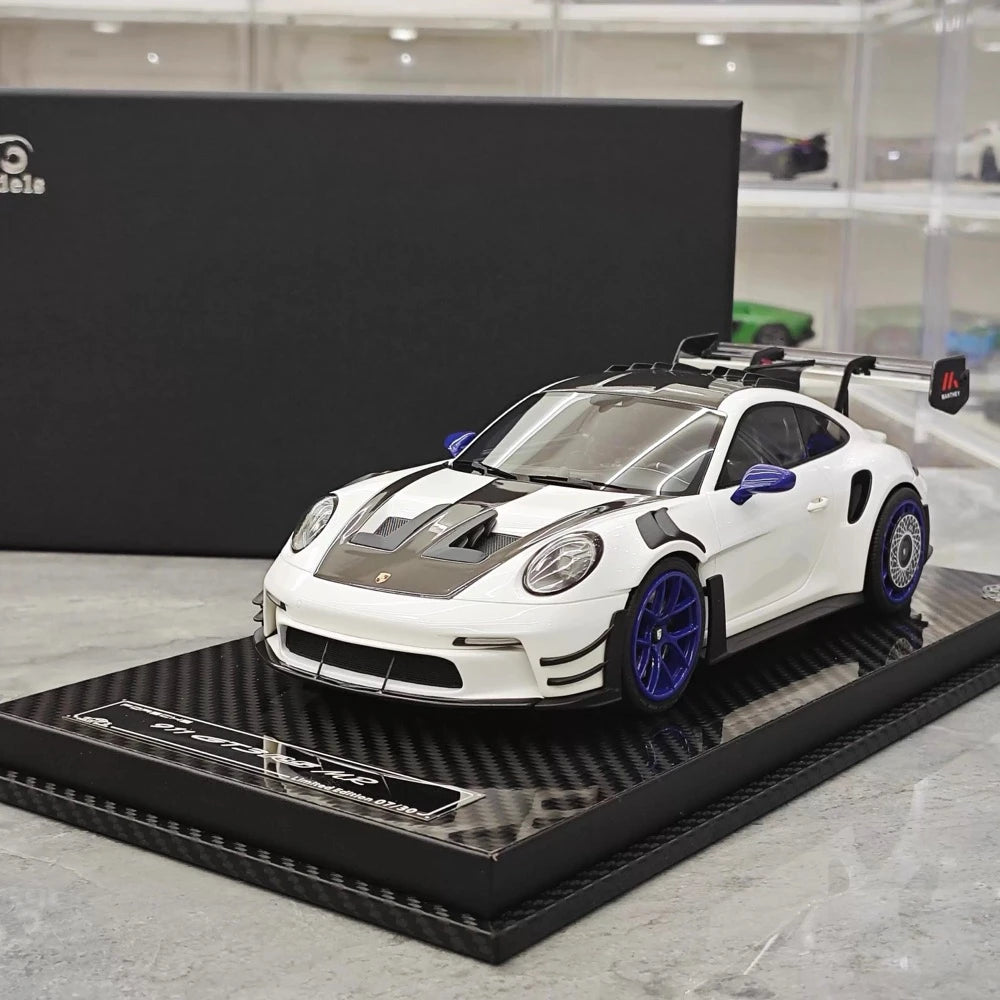 [VIP] 1:18 Porsche 2023 911 GT3 RS Manthey Racing White Model Car Resin