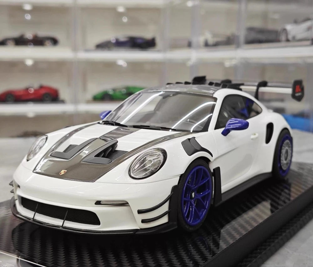 [VIP] 1:18 Porsche 2023 911 GT3 RS Manthey Racing White Model Car Resin