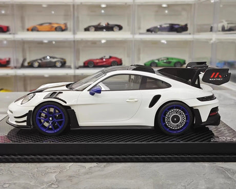 [VIP] 1:18 Porsche 2023 911 GT3 RS Manthey Racing White Model Car Resin
