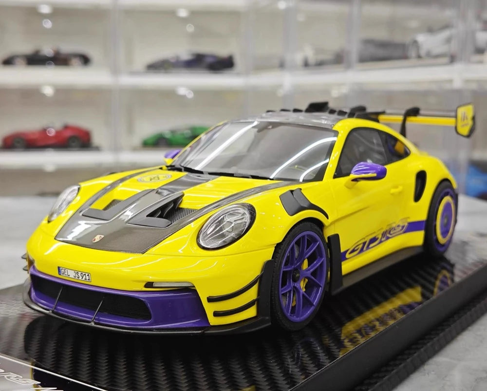 [VIP] 1:18 Porsche 2023 911 GT3 RS Manthey Racing Yellow Model Car Resin