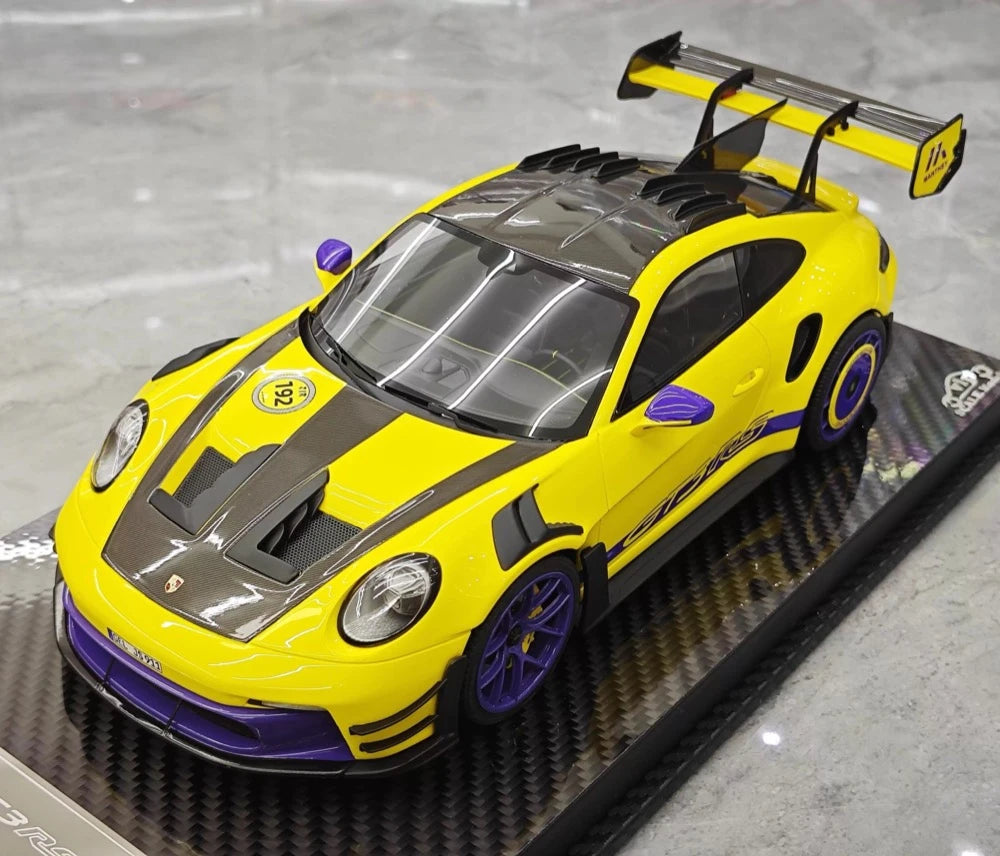 [VIP] 1:18 Porsche 2023 911 GT3 RS Manthey Racing Yellow Model Car Resin