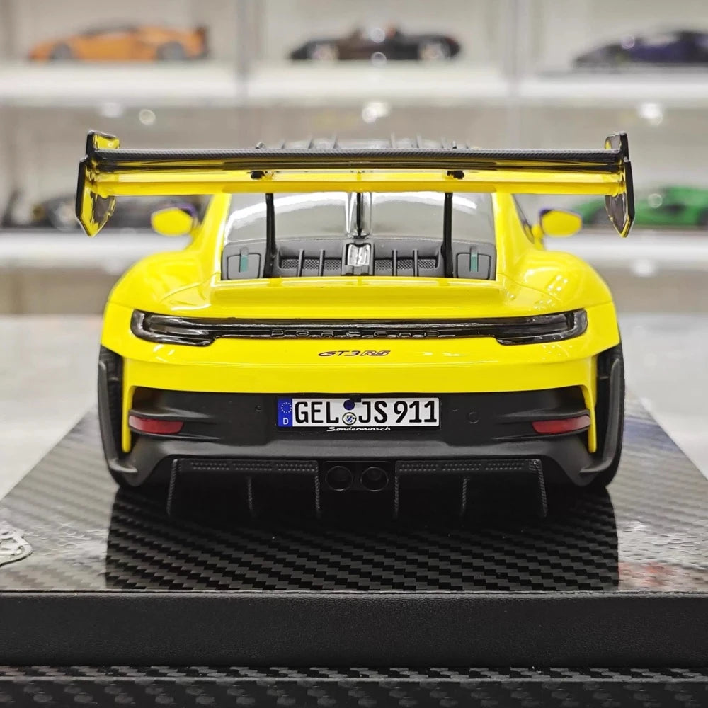[VIP] 1:18 Porsche 2023 911 GT3 RS Manthey Racing Yellow Model Car Resin