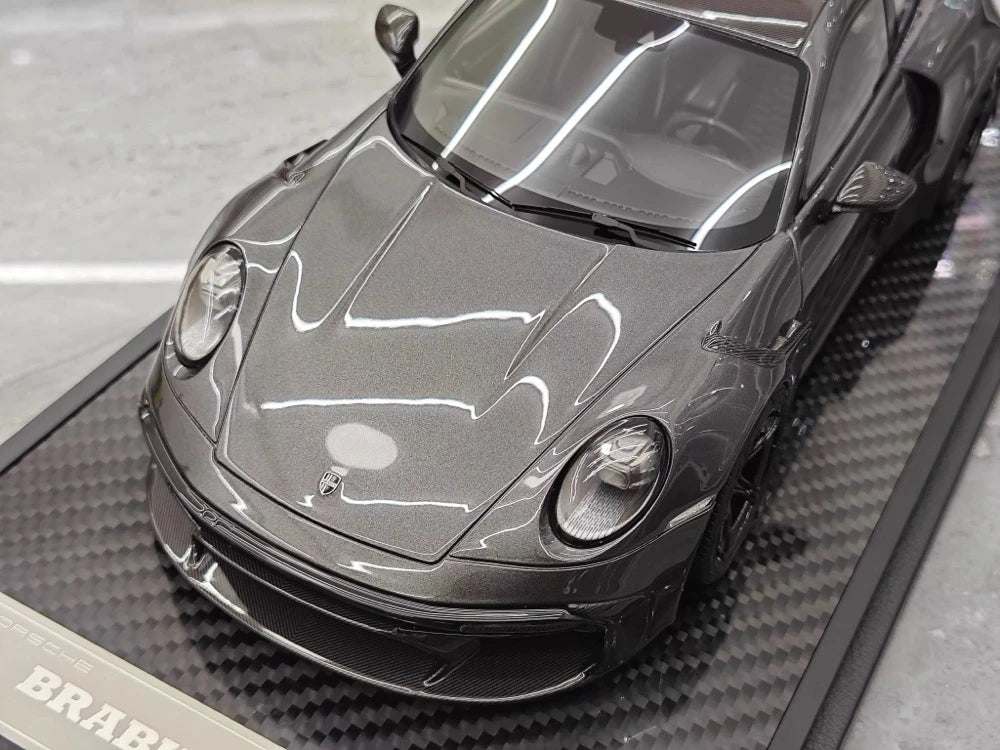 [VIP] 1:18 Porsche 2024 911 Turbo S Brabus Rocket 900R Deep Gray Model Car Resin