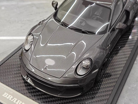 [VIP] 1:18 Porsche 2024 911 Turbo S Brabus Rocket 900R Deep Gray Model Car Resin