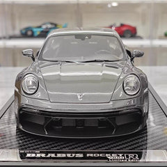 [VIP] 1:18 Porsche 2024 911 Turbo S Brabus Rocket 900R Deep grigio modellino di auto resina