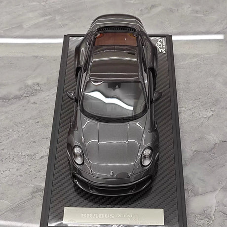 [VIP] 1:18 Porsche 2024 911 Turbo S Brabus Rocket 900R Deep Gray Model Car Resin