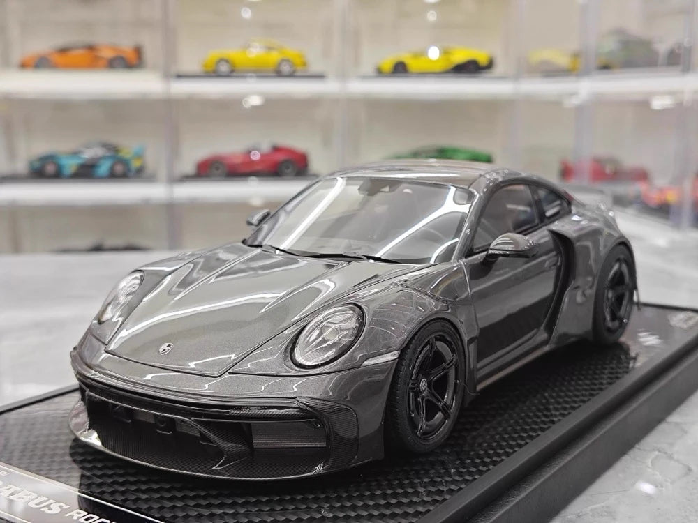 [VIP] 1:18 Porsche 2024 911 Turbo S Brabus Rocket 900R Deep Gray Model Car Resin