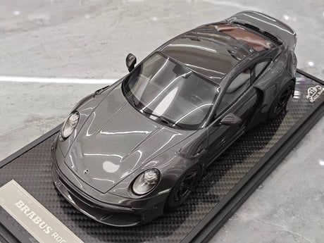 [VIP] 1:18 Porsche 2024 911 Turbo S Brabus Rocket 900R Deep Gray Model Car Resin