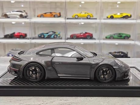 [VIP] 1:18 Porsche 2024 911 Turbo S Brabus Rocket 900R Deep Gray Model Car Resin