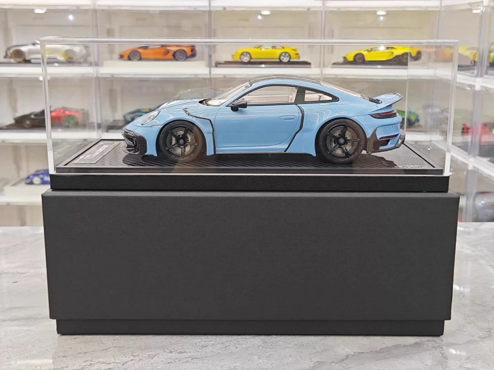 [VIP] 1:18 Porsche 2024 911 Turbo S Brabus Rocket 900R Glossy Blue Model Car Resin
