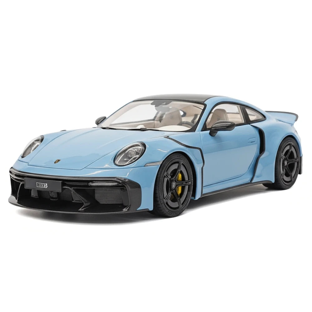[VIP] 1:18 Porsche 2024 911 Turbo S Brabus Rocket 900R brillant bleu voiture miniature Resin