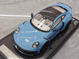 [VIP] 1:18 Porsche 2024 911 Turbo S Brabus Rocket 900R Glossy Blue Model Car Resin