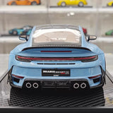 [VIP] 1:18 Porsche 2024 911 Turbo S Brabus Rocket 900R Glossy Blue Model Car Resin