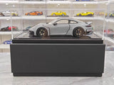 [VIP] 1:18 Porsche 2024 911 Turbo S Brabus Rocket 900R glanzend grijs modelauto Hars