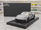 [VIP] 1:18 Porsche 2024 911 Turbo S Brabus Rocket 900R glanzend grijs modelauto Hars